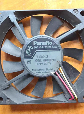 全新风扇 FBK08T24H 0.17A 8CM 8015 24V 带检测报警车床散热风机
