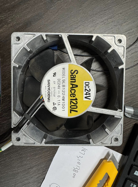 原装日本三洋SANYO 9LB1224M1D01 DC24V 0.11A 12038铝框风扇