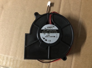 ADDA 7530静音鼓风机涡轮离心机箱7CM散热风扇AD7512HB 12V 0.24A