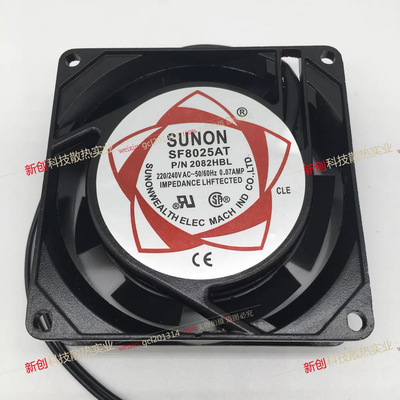 台湾建准 8cm 8025 220V风扇 机柜散热风扇 SF8025AT 2082HBL