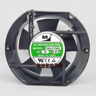 全新17251 24V 0.90A YM2417PMB1 17CM 变频器耐高温风机散热风扇