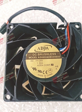 原装协禧AS08024HB389B00 24V 1.5A 8038 3.4线PWM变频器风扇