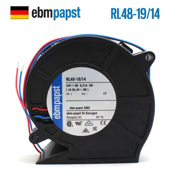 ebmpapst正品风机RL48-19/14 24V 0.21A 5W 涡轮鼓风机散热风扇