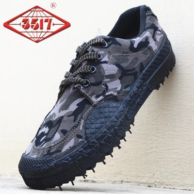 3517正品解放鞋男工地作训胶鞋防滑耐磨透气体能工作帆布鞋军训鞋