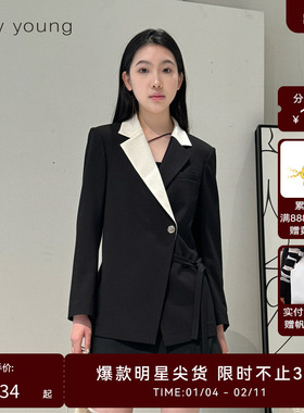 线上专享hply young24春女新品轻薄挺阔短外套HDE11520119