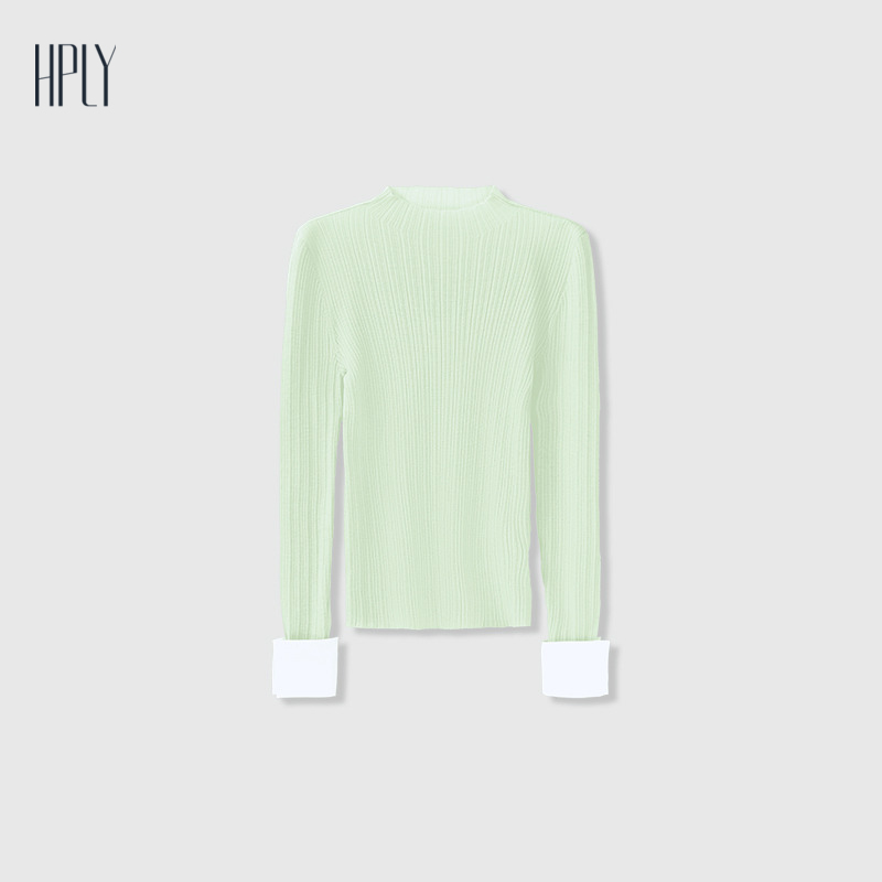 显瘦竖纹 可拆袖口 亮片纱线