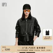 小 皮 气系列 HPLY荷比俪2025新款 女复古油蜡皮翻领皮衣外套