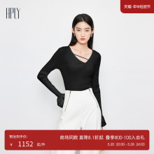 【商场同款】HPLY荷比俪2024春季新款肌理女人味气质毛衣针织衫