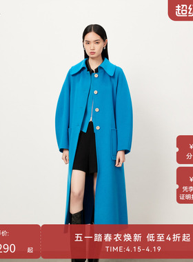 【商场同款】HPLY荷比俪新款柔软羊腿袖大衣女HYD43500343