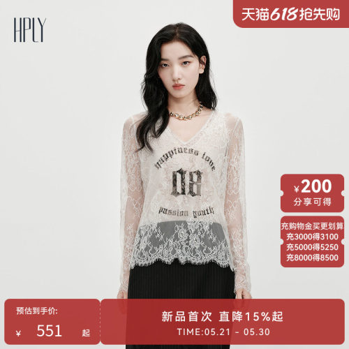 多元蕾丝 优雅V领 时尚透感