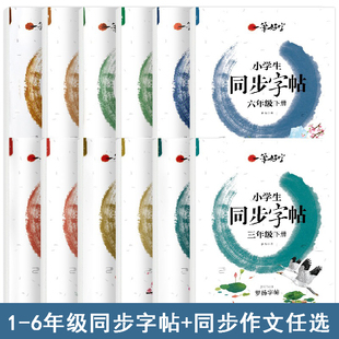 小学生同步练字帖罗扬字帖作文一二三年级四五六年级上册下册写字课课练每日一练语文课本生字同步描红生字词练习字帖