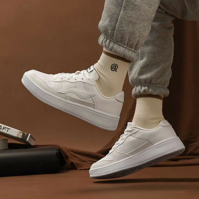 Lining/李宁 浮舟 运动生活系列百搭厚底小白鞋透气皮革休闲板鞋,运动鞋new,运动休闲鞋,淘宝优惠券,粉丝福利购,淘宝优惠卷