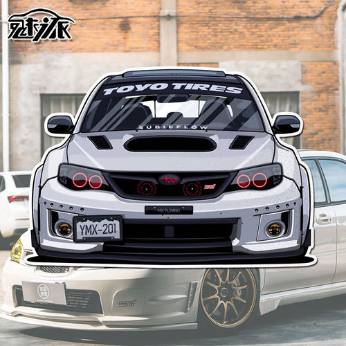 JDM翼豹wrx改装车sti反光车贴