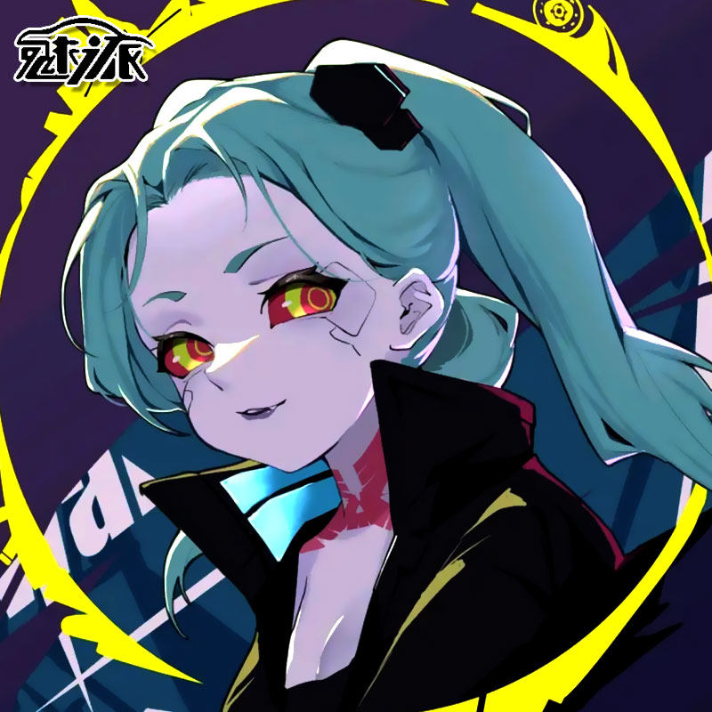 赛博浪客丽贝卡赛博朋克边缘行者卡通反光汽车贴纸车身贴后玻璃贴