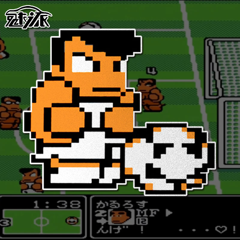 热血足球高校FC红白机像素卡通游戏反光电动摩托车汽车贴纸车身贴