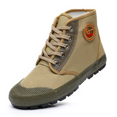 工地鞋 3531正品 高帮男鞋 防水帆布耐磨军胶鞋 军训解放鞋 三防工作鞋