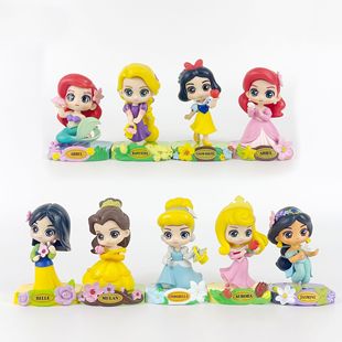 花园梦白雪公主美人鱼花木兰长发公主灰姑娘手办模型玩具公仔摆件