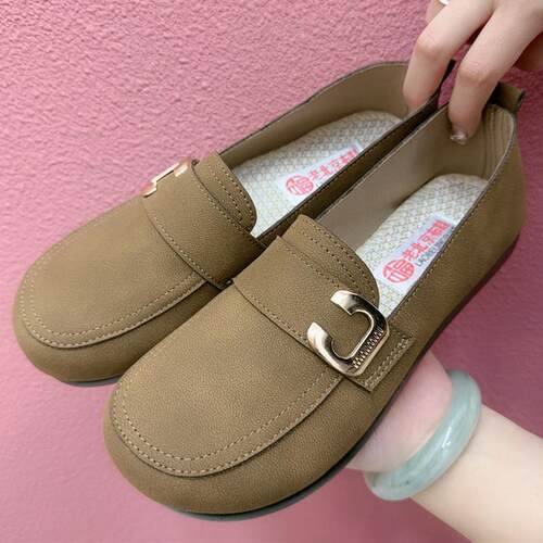 老北京布鞋新款休闲舒适乐福鞋女