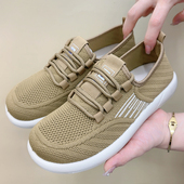 中老年健步鞋 老北京布鞋 飞织休闲运动鞋 轻便旅游散步鞋 女春季 新款