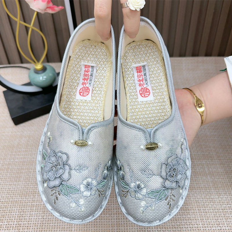 夏季新中式老北京布鞋透气绣花鞋