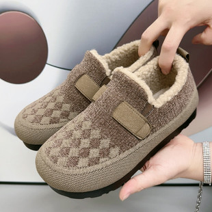 女棉鞋 老北京布鞋 时尚 百搭外穿勃肯鞋 2024冬季 加绒保暖妈妈鞋 新款