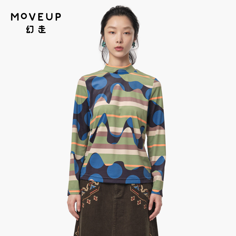 高领 匹装印花 立体绒毛