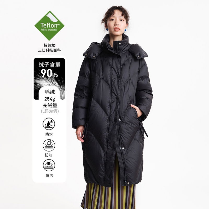 连帽、双重门襟、拉链口袋