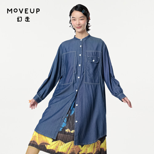 设计师Moveup幻走立领撞色