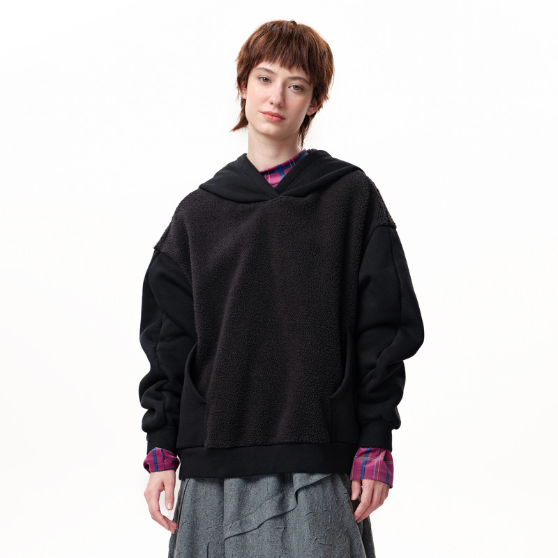 【商场同款】MOVEUP幻走2025冬季新款连帽贴袋摇粒绒短款卫衣女,女装/女士精品,卫衣/绒衫,淘宝优惠券,粉丝福利购,淘宝优惠卷