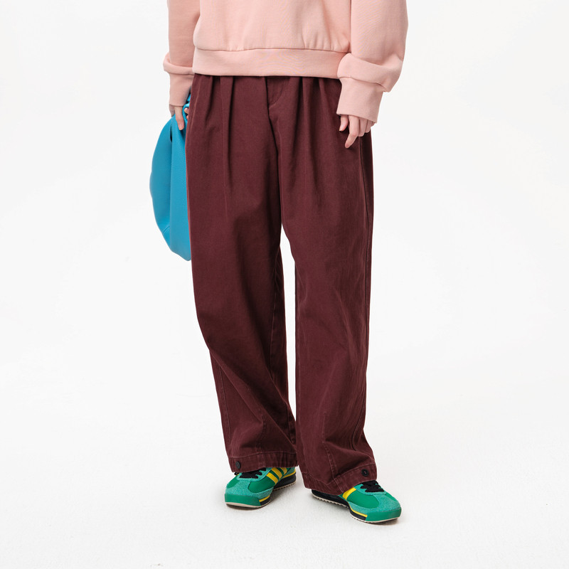 松紧腰、斜插袋、拉链