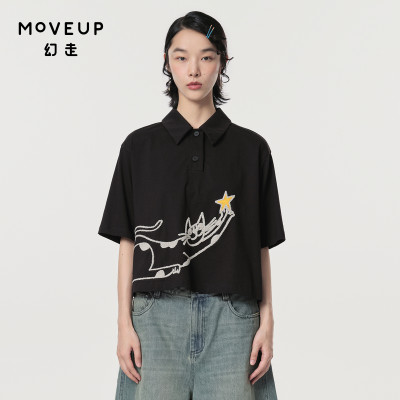 幻走设计师短袖Moveup绣花