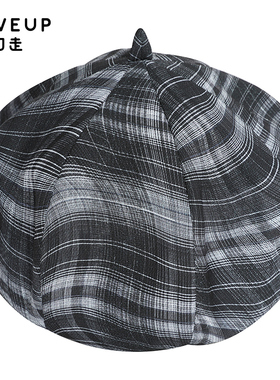 MOVEUP幻走2024夏季新款趣味线条设计师贝雷帽时尚休闲帽