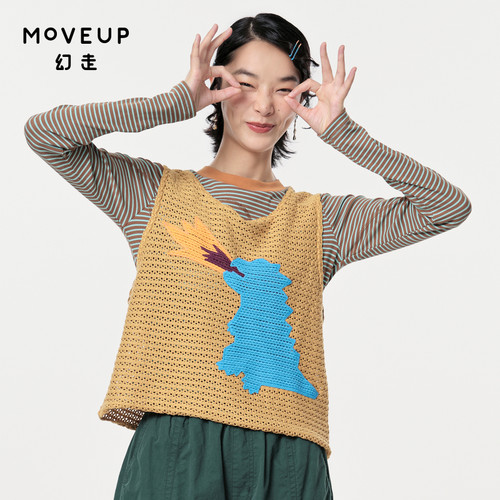 圆领短款马夹Moveup设计师