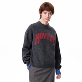 短款 毛衣 新款 圆领LOGO图棉羊毛 商场同款 MOVEUP幻走2025冬季