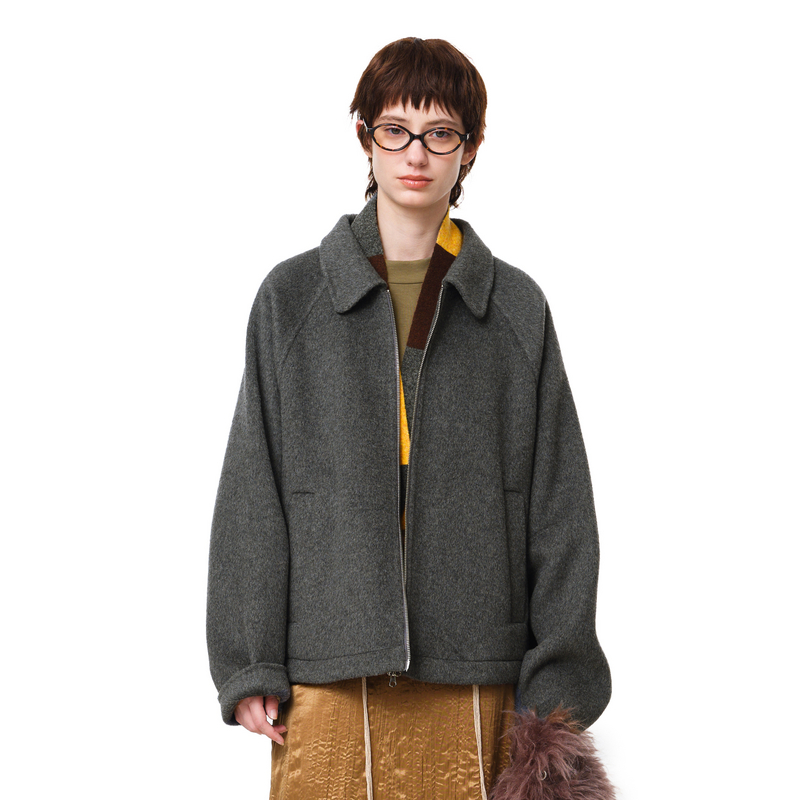 翻领、口袋、丈根收口