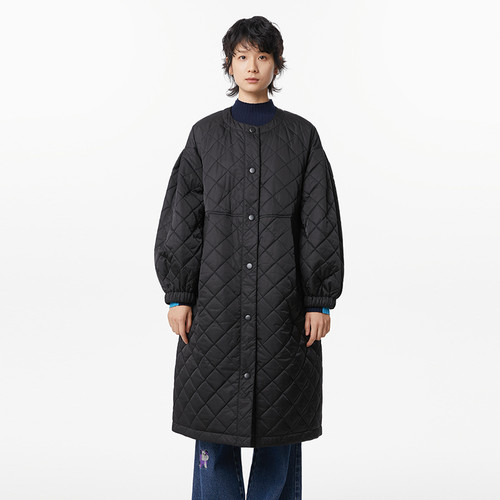 四合扣 口袋 灯笼袖