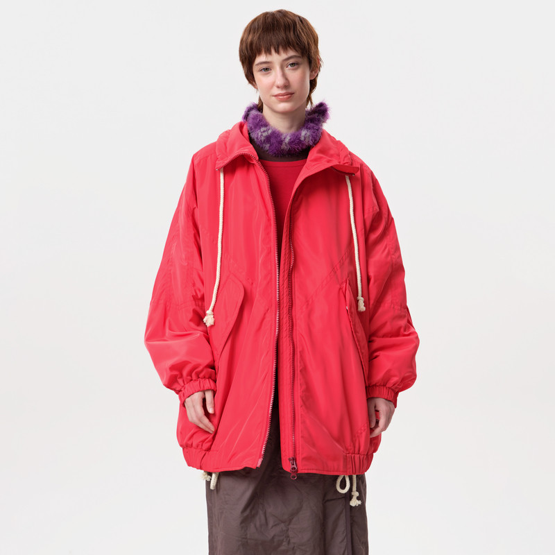 【商场同款】MOVEUP幻走2025冬季新款立领口袋拉链中长款棉外套女,女装/女士精品,棉衣/棉服,淘宝优惠券,粉丝福利购,淘宝优惠卷