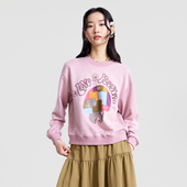 卫衣女 .FUN系列罗纹圆领趣味印花休闲短款 MOVEUP幻走2026春季 新款