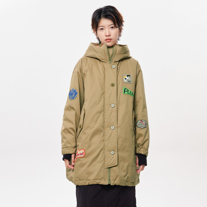 连帽、绣花章仔、袖袢