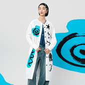 生肖系列纯棉印绣花腰带连衣裙 MOVEUP幻走2025春季 商场同款