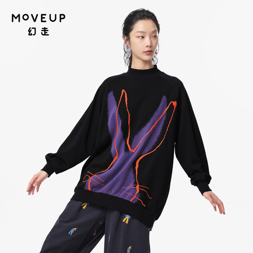 小高领 印绣结合 罗纹