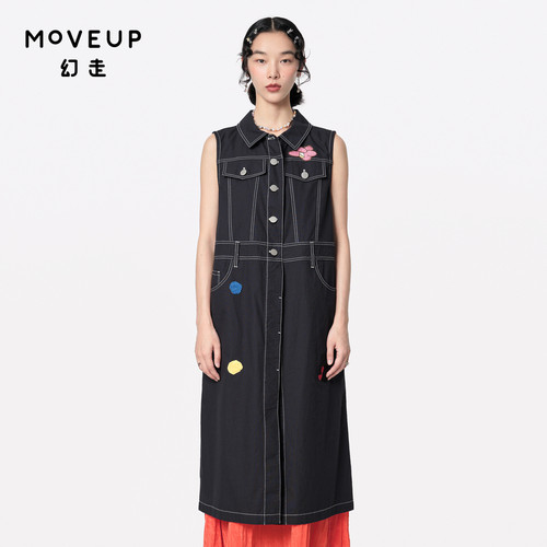 翻领 多口袋设计 绣花章仔