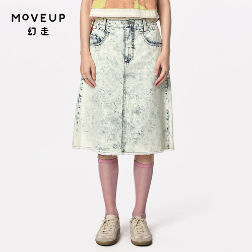 商场同款设计师Moveup牛仔半身裙