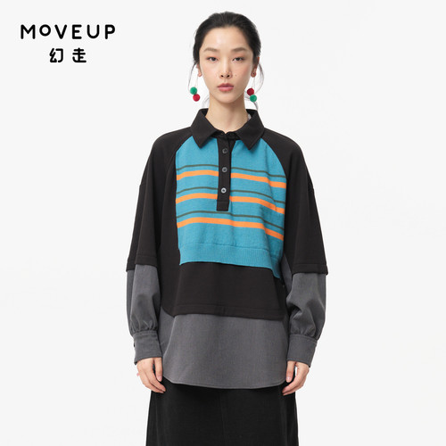 翻领 弧形分割 撞布拼接