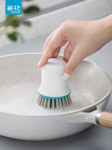 茶花长柄锅刷钢丝球刷不伤手