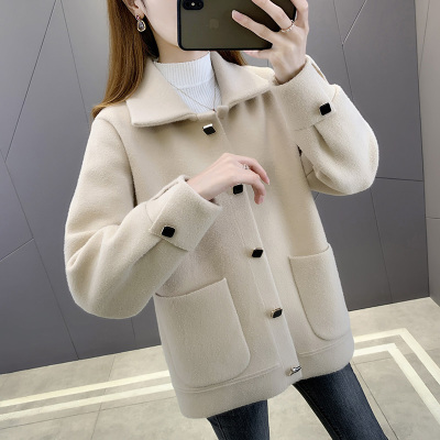 春装毛呢外套休闲上衣时尚