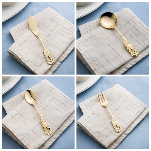 现货日本制elfin镀金玫瑰不锈钢