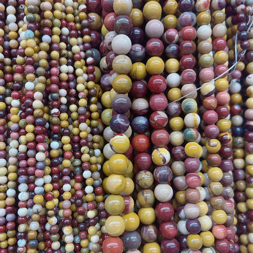 4-12mm天然无优化蛋黄石 鸡血石圆珠散珠串珠手工diy项链手链配件
