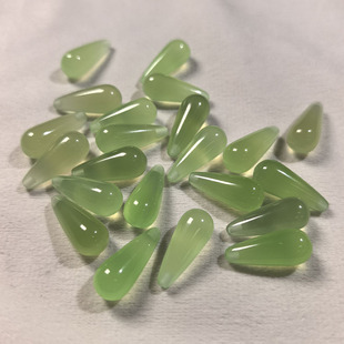 8*20mm天然玛瑙圆头水滴横孔 竖孔 古风吊坠耳环发簪饰品配件