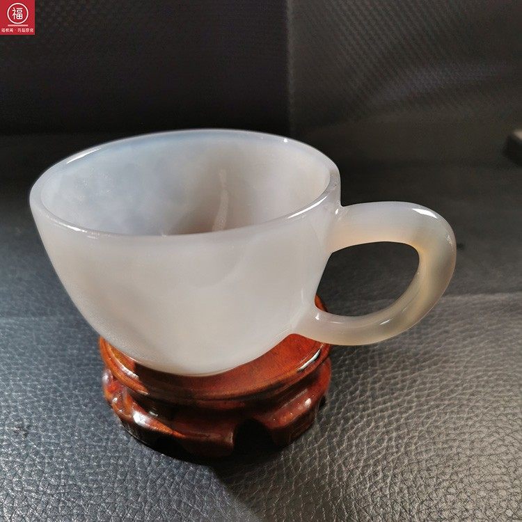 现货手柄杯子 精选玛瑙细腻光滑的咖啡杯子创意水杯手作天然玛瑙